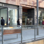 Imatge que oferia ahir la botiga de Zara de Cristòfor Colom, dotze dies abans del seu tancament definitiu.