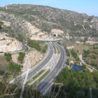 Imatge de l'autopista C-32 a l'altura de Sitges.