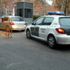 El vehículo camuflado de la Guardia Civil llegando a los calabozos de la Audiencia Nacional.