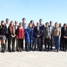 Els components de la llista d'ERC es va fer la foto de grup al terrat del Pretori de Tarragona.