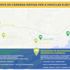 Mapa de las estaciones de vehículos eléctricos.