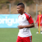 Ike Uche, durante un entrenamiento con el Nàstic a principios de esta temporada.