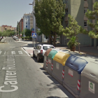Un dels contenidors incendiats estava situat al carrer Riu Llobregat.