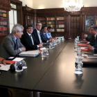 Imagen general de la reunión de la Junta de Seguridad de Cataluña, el 28 de septiembre de 2017.