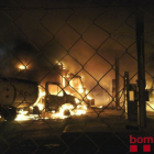 Els camions han cremat a l'exterior d'una empresa de gestió de residus de Reus.