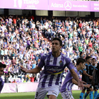 Mata celebra el seu últim gol, marcat el passat diumenge a casa contra el Lugo (2-2).