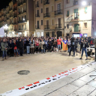 Manifestació unitària a la plaça de la Font.