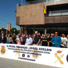 Imatge dels agents concentrats aquest divendres almigdia a Tarragona.