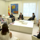 Imatge d'arxiu de la trobada de Rajoy amb SCC l'any 2014.
