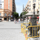 Imagen de la plaza Corsini, espacio clave del proyecto Isla Corsini que el Ayuntamiento acaba de equipar.
