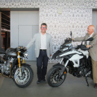 Marc Arza y Xavier Colom, en el acto de presentación del Salón de la Moto.