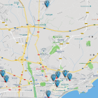 Mapa de Tarragona donde se ubican las nueve escuelas que tienen una vigilancia diaria por parte de la Guardia Urbana.