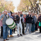 Imagen de una concentración de pensionistas en la Rambla Nova de Tarragona.