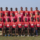 Els integrants de l'equip del CF Reus de Guinea Equatorial.