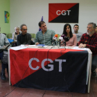 Imagen de la rueda de prensa de la CGT sobre el colapso en los hospitales.