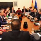 El secretari d'Estat de Seguretat, José Antonio Nieto, i els representants de les policies espanyoles al Ministeri de l'Interior.