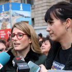 Imatge d'ahir de la portaveu de JxCat, Elsa Artadi i Aurora Madaula, diputada.