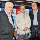 El president de la Cooperativa Obrera Tarraconense, Dionisio de la Varga, Ramon Marrugat, patró de la Fundació, i el president de la FPMC