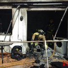Imatge de l'habitatge cremat a Miami Platja.