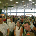 Imatge de les cues que s'han produït aquest dimarts a l'aeroport de Reus.