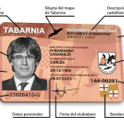 La Plataforma Tabarnia ha agafat una fotografia de Carles Puigdemont d'exemple