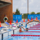 La piscina olímpica de l'Anella Mediterrània en una imatge de la tarda d'ahir.