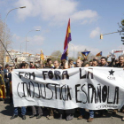 La pancarta que encapçalava la manifestació dels CDR.