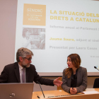 Jaume Saura, ahir a la Casa de Cultura, on va presentar el balanç del 2017 del Síndic de Greuges.