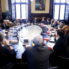 Pla general de la reunió de la Mesa del Parlament i la Junta de Portaveus del 23 de febrer de 2018.