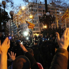 Imatge de manifestants encarant-se amb els mossos aquest 30 de gener de 2018 al Parc de la Ciutadella.