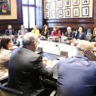 Reunió entre el president del Parlament, Roger Torrent, i els grups parlamentaris aquest 25 de gener de 2018.