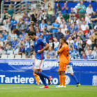 Toché va ser un malson en el partit de la primera volta, autor de dues de les tres dianes de l'Oviedo.