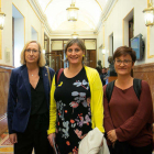 Assumpta Escarp, Marta Ribas y Alba Vergés, en representación del Parlament, en el Congreso de los Diputados.