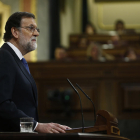 Imatge del president del govern espanyol, Mariano Rajoy al Congrés dels Diputats.