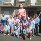 La geganta Paquita amb els alcaldes i regidors de Creixell i Reus