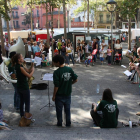Imagen de un concierto en la calle durante las Ferias de Sant Narcís de Gerona.