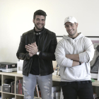 Pau Mas y Álvaro Pérez, creadores de la marca de relojes Clodd, en el estudio Pàkaru.