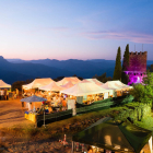 El brindis de vino con puesta de sol es una de las actividades más singulares del Santa Teca.