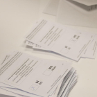 Imagen de las papeletas del referéndum del 1-O.