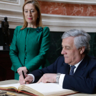 El president del Parlament Europeu, Antonio Tajani, al Congrès de Diputats.