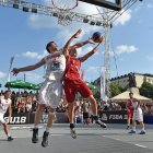 Imagen de una competición de baloncesto 3x3.