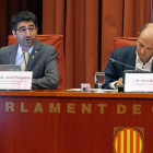 El conseller de Polítiques Digitals i Administració Pública, Jordi Puigneró, durant la seva compareixença.