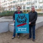 L'autor del cartell de 2018, Carles Camí, amb Pere Turellols.