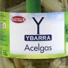 Frasco de acelgas de la marca Ybarra.