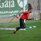 Bernabé Barragán, durante el entrenamiento de este lunes en el Nou Estadi, se prepara para volver a la titularidad.