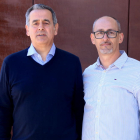 Els alcaldes de Llorenç del Penedès i Banyeres del Penedès, Jordi Marlès i Amadeu Benach, després de declarar als jutjats del Vendrell