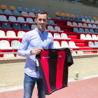 Miguel Linares, a l'Estadi Municipal de Reus, on la pròxima temporada vol seguir marcant gols.