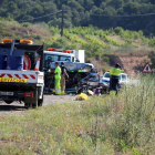 Imatge d'un accident mortal a la N-240 a la Fatarella.