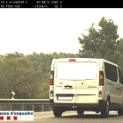 Imatge captada pels Mossos d'Esquadra en el control de velocitat a l'N-240 a Tarrés on es pot veure la furgoneta circulant a més de 190 quilòmetres per hora, el 14 d'abril de 2018