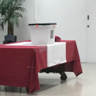 Una de las urnas utilizadas para el referéndum del 1 de octubre.